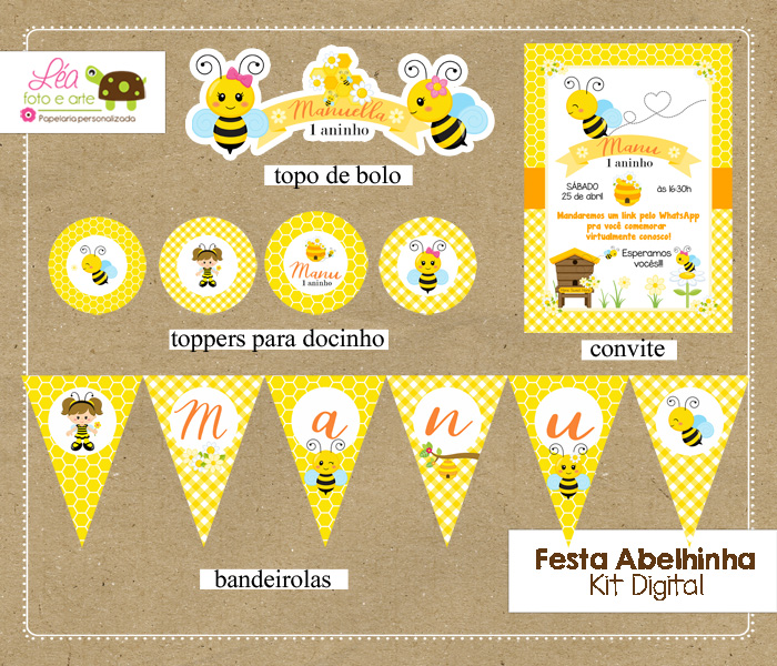 kit festa abelhinha